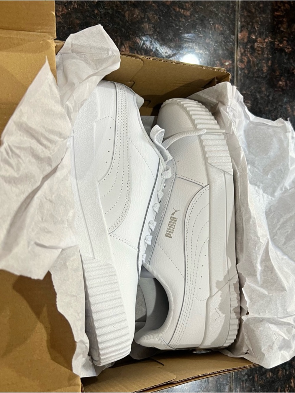 Puma White Women's Athletic Sneakers - Picture 2 of 3